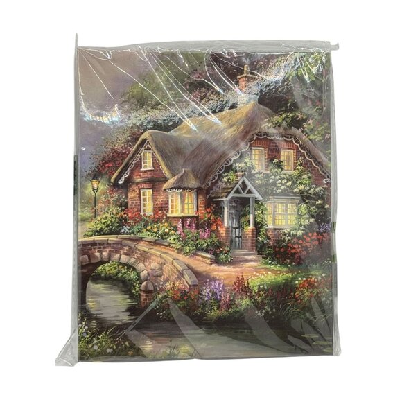 Paper & Ink Studio Erasable Address Book W/Thomas Kincaid Cover House Bridge Des - Picture 1 of 7